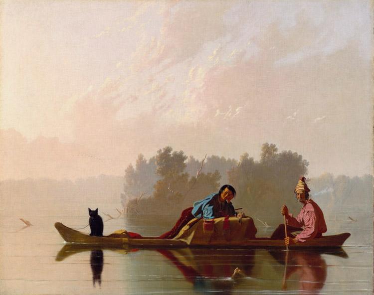 George Caleb Bingham Fur Traders Descending the Missouri (mk09) France oil painting art